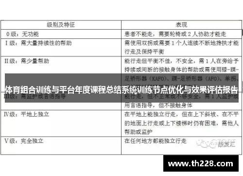 体育组合训练与平台年度课程总结系统训练节点优化与效果评估报告